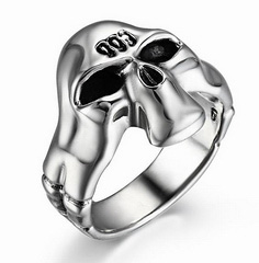 Divine 999 - 925 Sterling Silver Skull Ring