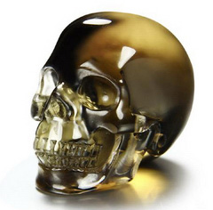 Superior Quality 1.5" Smokey/Smoky Quartz Rock Crystal Carved Crystal Skull, Realistic