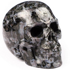 2.0" Gabbro Carved Crystal Skull, Realistic, Crystal Healing