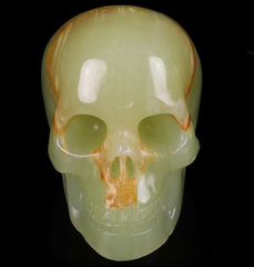 2.0" Afghanistan Jade Carved Crystal Skull, Realistic, Crystal Healing