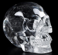 Clear 2.0" Quartz Rock Crystal Carved Crystal Skull, Realistic, Crystal Healing