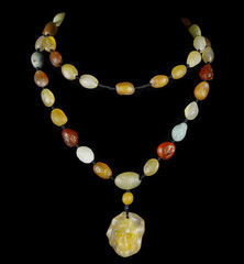 Gobi Agate Carved Crystal Skull Pendant, Crystal Healing