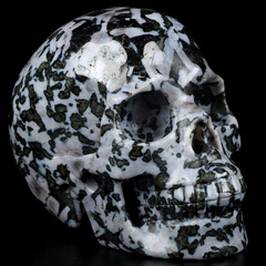 5.0" Gabbro Carved Crystal Skull, Realistic, Crystal Healing