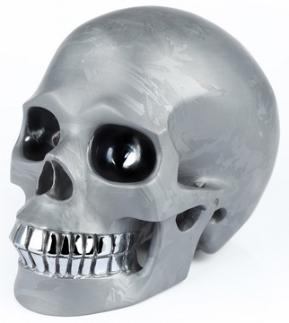 5.1" Tera-hertz Hand Carved Crystal Skull, Realistic, Crystal Healing