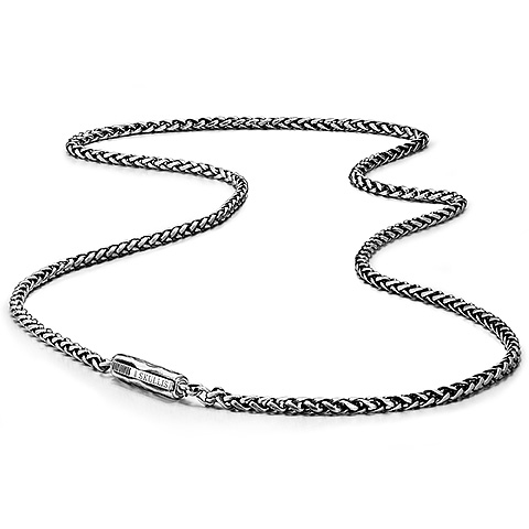 Chopin Chain with Bayonet Clasp in Blackened Sterling Silver