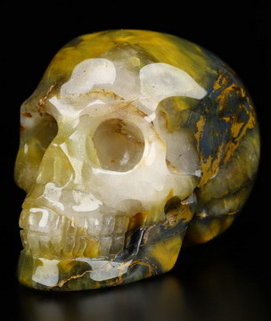 2.0" New Pietersite Hand Carved Crystal Skull, Realistic, Crystal Healing