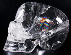 11.4LB 8.0" Clear Quartz Rock Crystal Carved Mitchell-Hedges Crystal Skull Replica