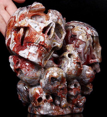 Nov 16, 2014 ACSAD (A Crystal Skull a Day) - Eleven Times Love: The Student and the Master - Red Crazy Lace Agate Carved Crystal Skulls Sculpture