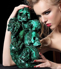 Dec 1, 2014 ACSAD (A Crystal Skull a Day) - The Peace Bringers - Malachite Carved Crystal Skulls Sculpture