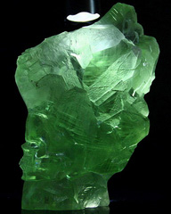 Mineral Specimen 8.7" Fluorite Carved Crystal Skull, Realistic