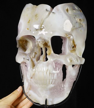 Oct 17, 2014 ACSAD (A Crystal Skull a Day) - The Crystal Skull Face of Higher Consciousness - (117.8LB) Titan 10.7" Agate Amethyst Geode Carved Crystal Skull Sculpture
