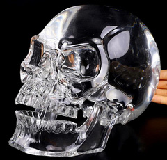 Giant 9.4" Quartz Carved Crystal Vampire Skull