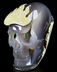 Jun 6, 2014 ACSAD (A Crystal Skull a Day) - Wish - Agate Geode Fiery Carved Crystal skull Sculpture