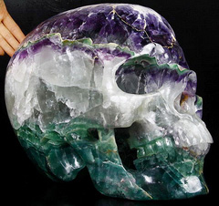 Sept 1, 2014 ACSAD (A Crystal Skull a Day) - Gaia Skull Queen - Fluorite Titan Super Realistic Carved Crystal Skull Sculpture