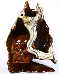 Apr 8, 2015 ACSAD (A Crystal Skull a Day) - The Crystal Skull of Fire - Carnelian Geode Carved Crystal Skull Sculpture