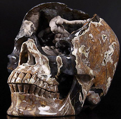 Aug 18, 2014 ACSAD (A Crystal Skull a Day) - Worlds Away - Dinosaur Egg Agate Geode with Stalactites Crystal Skull Sculpture