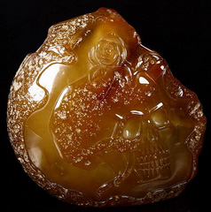 Nov 10, 2014 ACSAD (A Crystal Skull a Day) - Passionate Love - Carnelian Carved Crystal Skull with Rose Sculpture