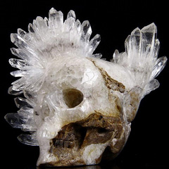Dec 5, 2014 ACSAD (A Crystal Skull a Day) - Dreamtime Shaman - Druse Quartz Rock Carved Crystal Skull Sculpture