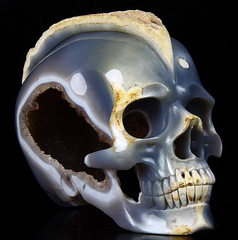 Dec 27, 2014 ACSAD (A Crystal Skull a Day) - The Crystal Skull of Intuition - Agate Amethyst Geode Carved Crystal Skull Sculpture