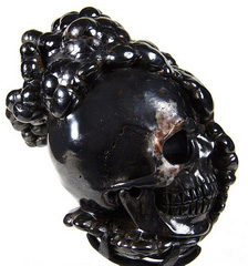 Dec 21, 2014 ACSAD (A Crystal Skull a Day) - Smoke and Mirrors - Hematite Carved Crystal Skull Sculpture with Stand