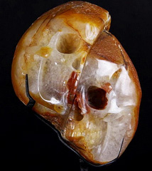 Dec 20, 2014 ACSAD (A Crystal Skull a Day) - Duality - Agate Carved Crystal Skull Sculpture with Stand