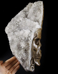 Apr 22, 2015 ACSAD (A Crystal Skull a Day) - The Crystal Skull of Virtue - Quartz Druse Carved Crystal Skull Sculpture with Stand
