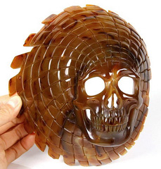 Apr 19, 2015 ACSAD (A Crystal Skull a Day) - The Storyteller - Carnelian Carved Crystal Skull Sculpture with Stand