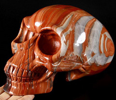 May 11, 2015 ACSAD (A Crystal Skull a Day) - Orion's Light - Red Jasper Carved Alien Crystal Skull Sculpture