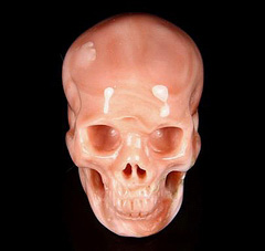 May 13, 2015 ACSAD (A Crystal Skull a Day) - Natural Beauty - Pink Coral Carved Crystal Skull Sculpture
