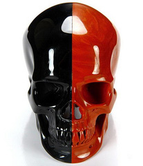 May 15, 2015 ACSAD (A Crystal Skull a Day) - Equilibrium - Black Obsidian and Red Jasper Carved Crystal Skull Sculpture