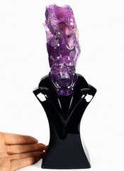 Unique Design Amazing Amethyst Carved Crystal Skull Sculpture
