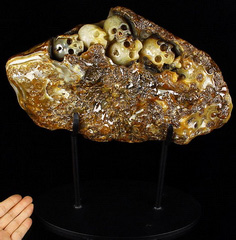Amazing Titan 11.1" Agate Carved Crystal Skulls Sculpture