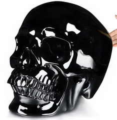 Titan 13.4" Black Obsidian Carved Crystal Skull,Super Realistic, Crystal Healing