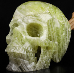 50.3LB 15.0" TITAN Gemstone Citrine Carved Crystal Skull,Super Realistic, Crystal Healing